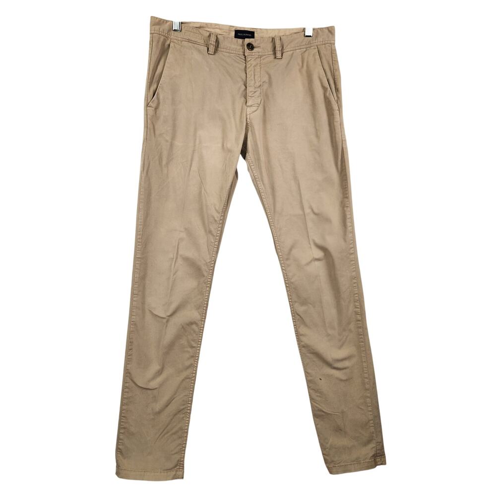 Paul Hunter “Jack” Casual Chino Pants Men 34x34 Tan Beige Slim Fit EUC